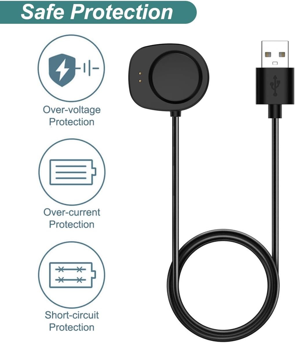 Charger for Amazfit Helio Strap/Active 3/Active Max/T-Rex 3 Pro/T-Rex Ultra 2