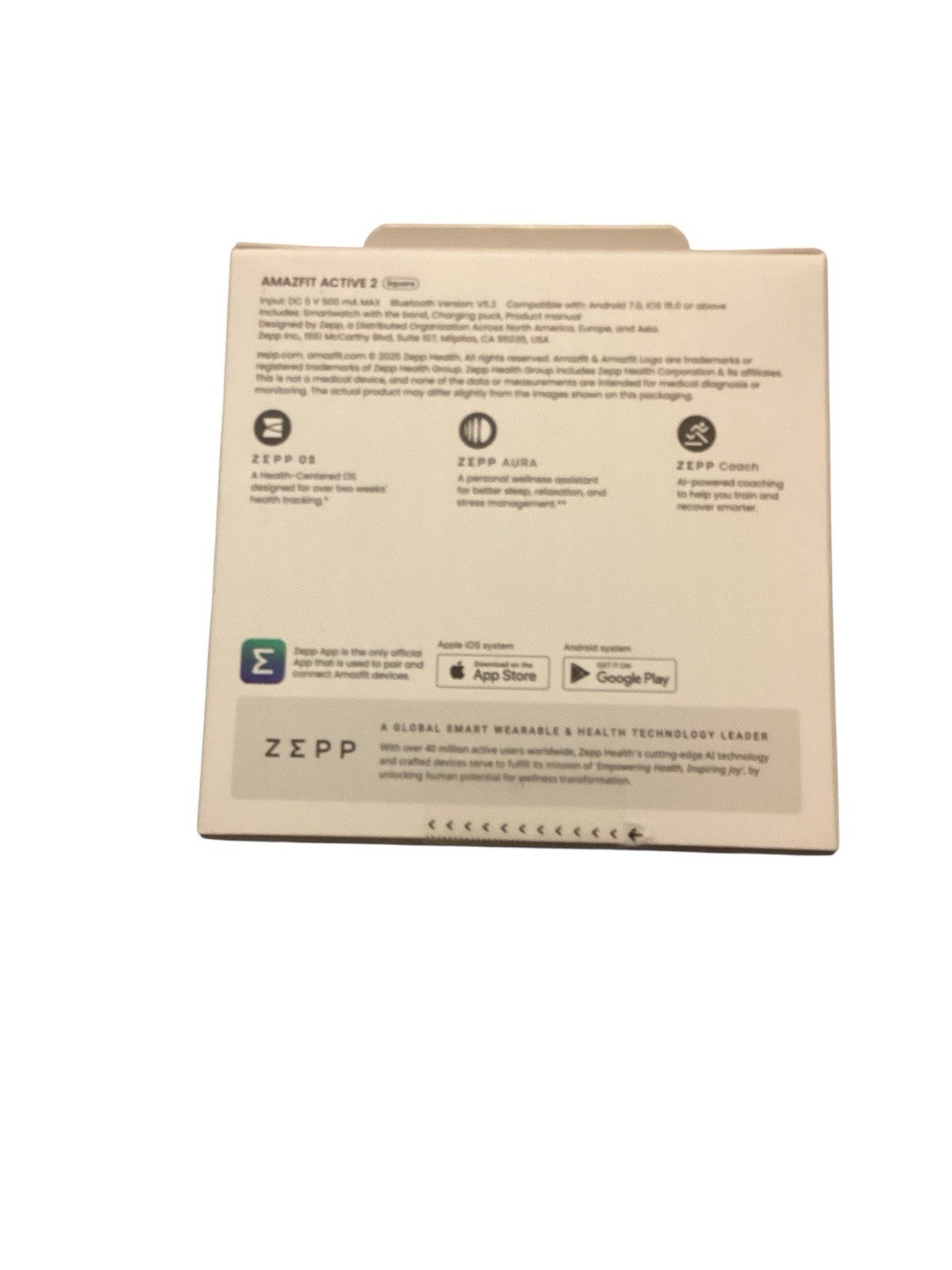 New! Amazfit Active 2 Premium Smart Watch Fitness Tracker (Square)