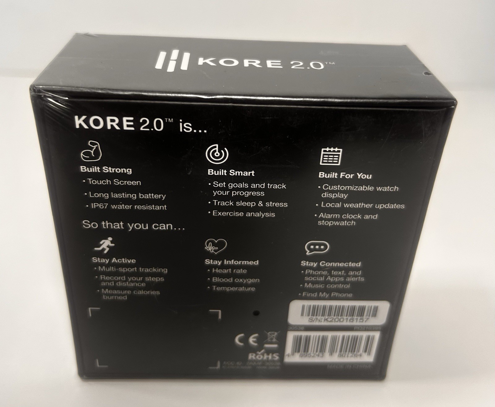 Kore 2.0 Smart Watch [Fitness Tracker] New in Box [Sealed]