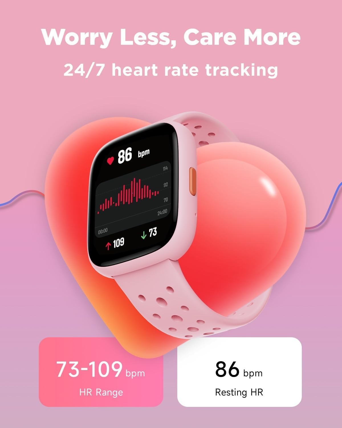 Smart Watch for Kids, 1.8″ Fitness Tracker Watch Pedometer, Heart Rate, Sleep…