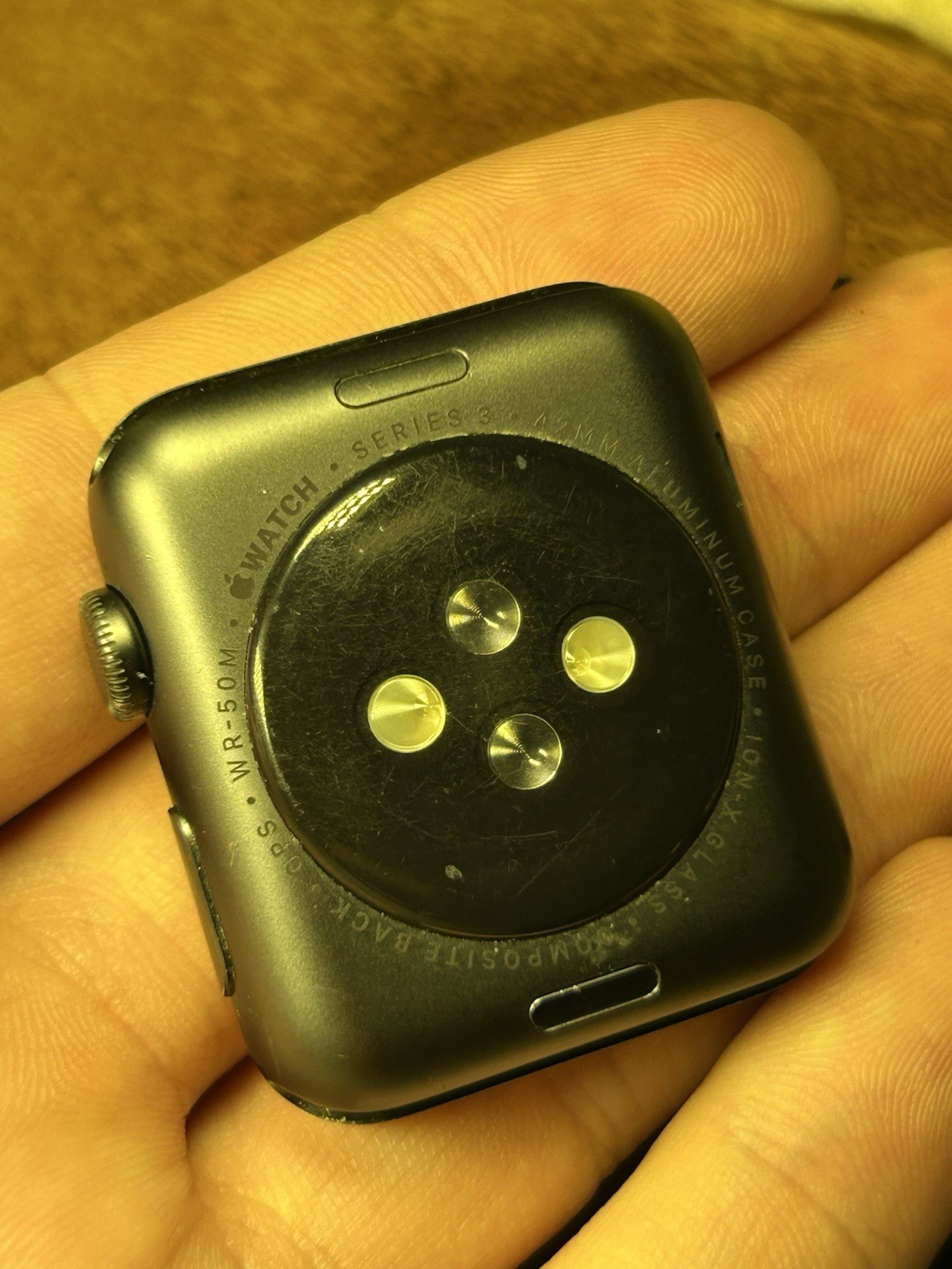 Apple Watch Series 3 42 Mm Space Gray Aluminum With Black back- parts or repair