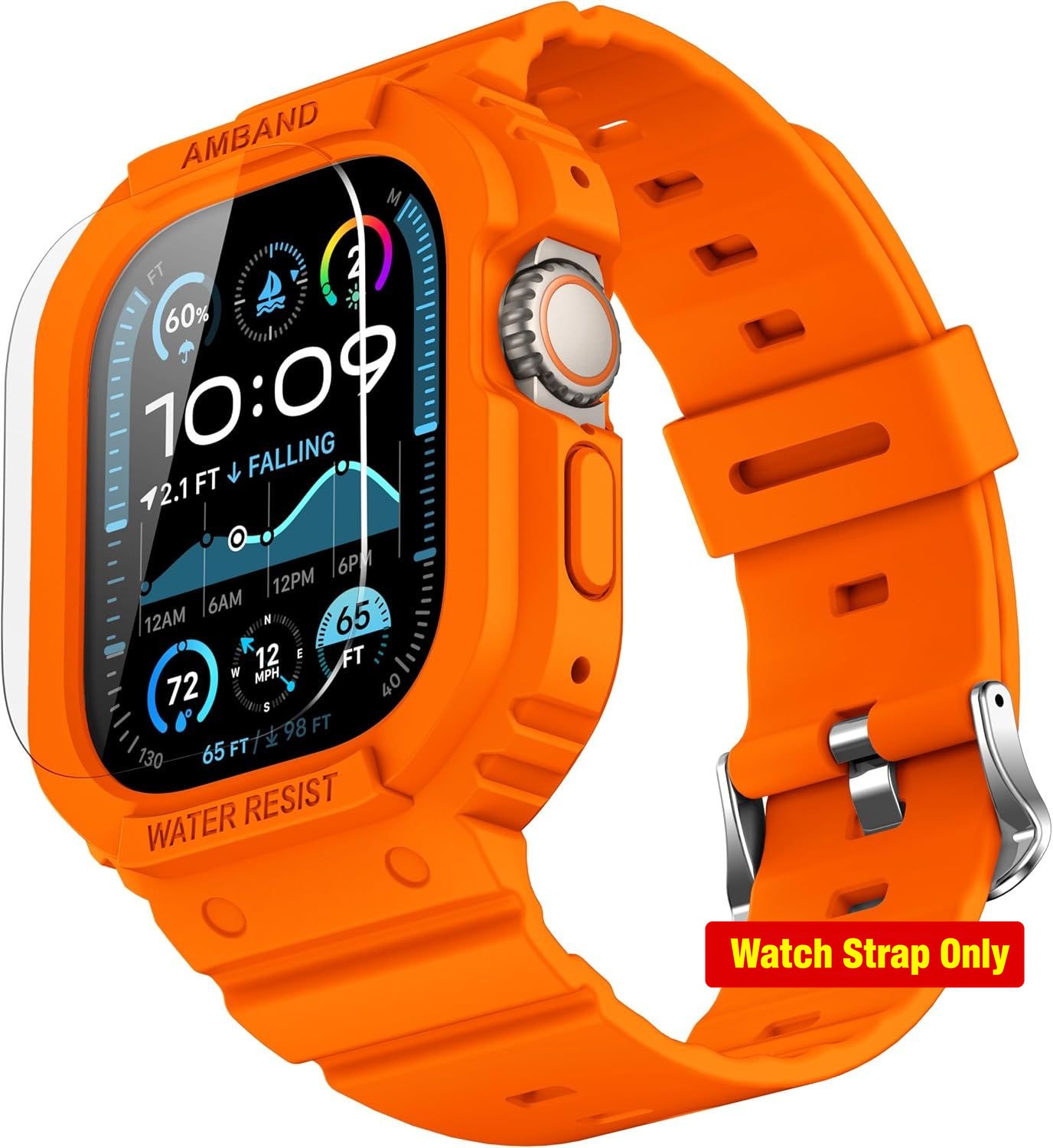 Strap For Apple Watch Ultra 3/2/1, Soft Strap, Military Protective Bumper