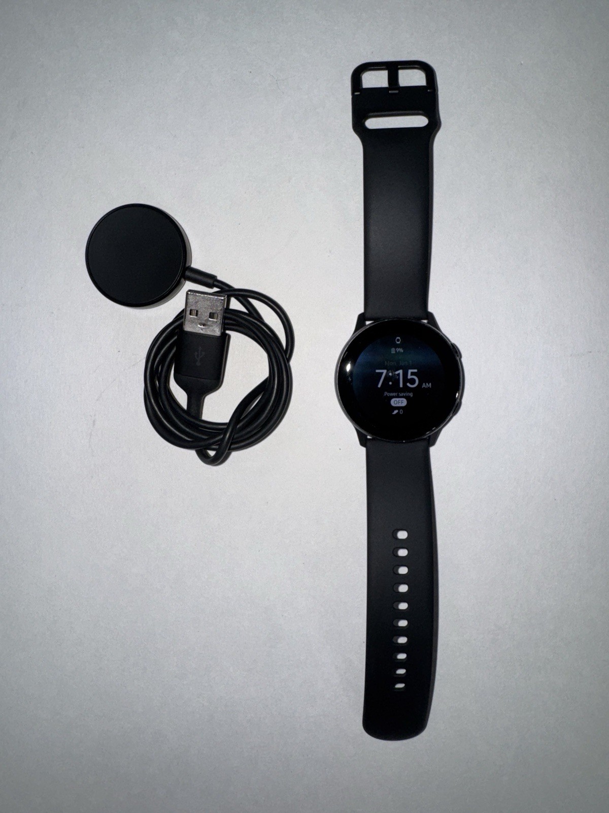 Samsung Galaxy Watch Active SM-R500 Black Smartwatch Very Good w Box