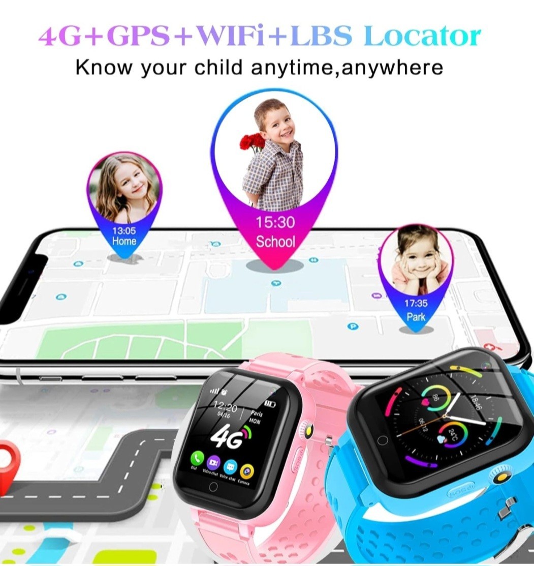 4G Kids Smart Watch DDIOYIUR T16 Phone Blue Video Call Track Play Photo 3-15 Old