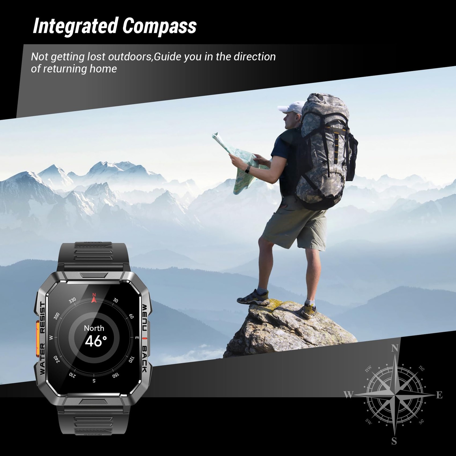 Military for Men (Answer/Make Calls), 2.01” for Android and iPhone, Fitness …