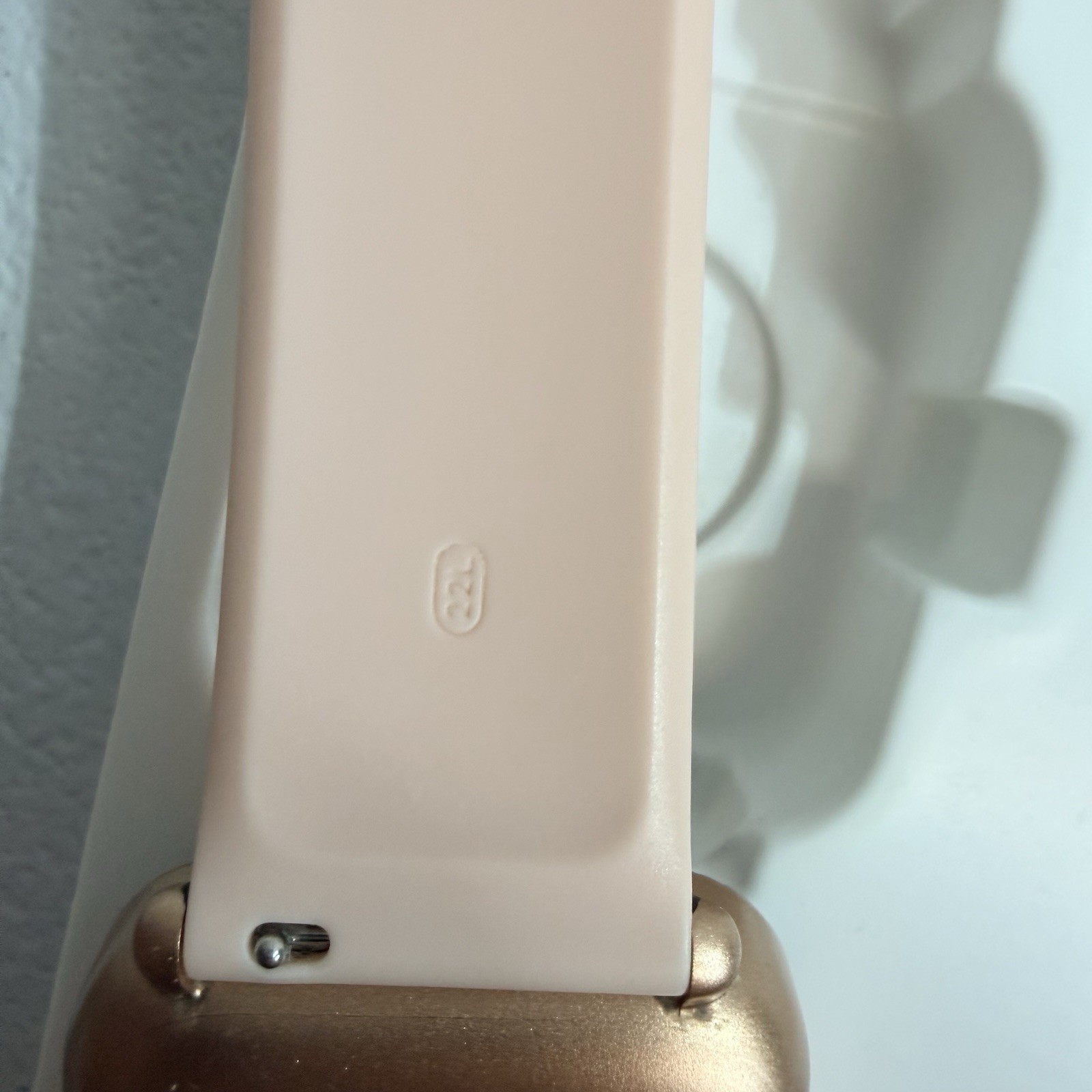 IDW19 Smart Watch Heart Rate Monitor Pink Silicone Band Gold Case 44mm
