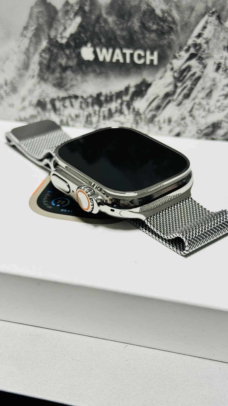Apple Watch ULTRA 3 49mm CUSTOM Diamond Polished with Apple Milanese Loop