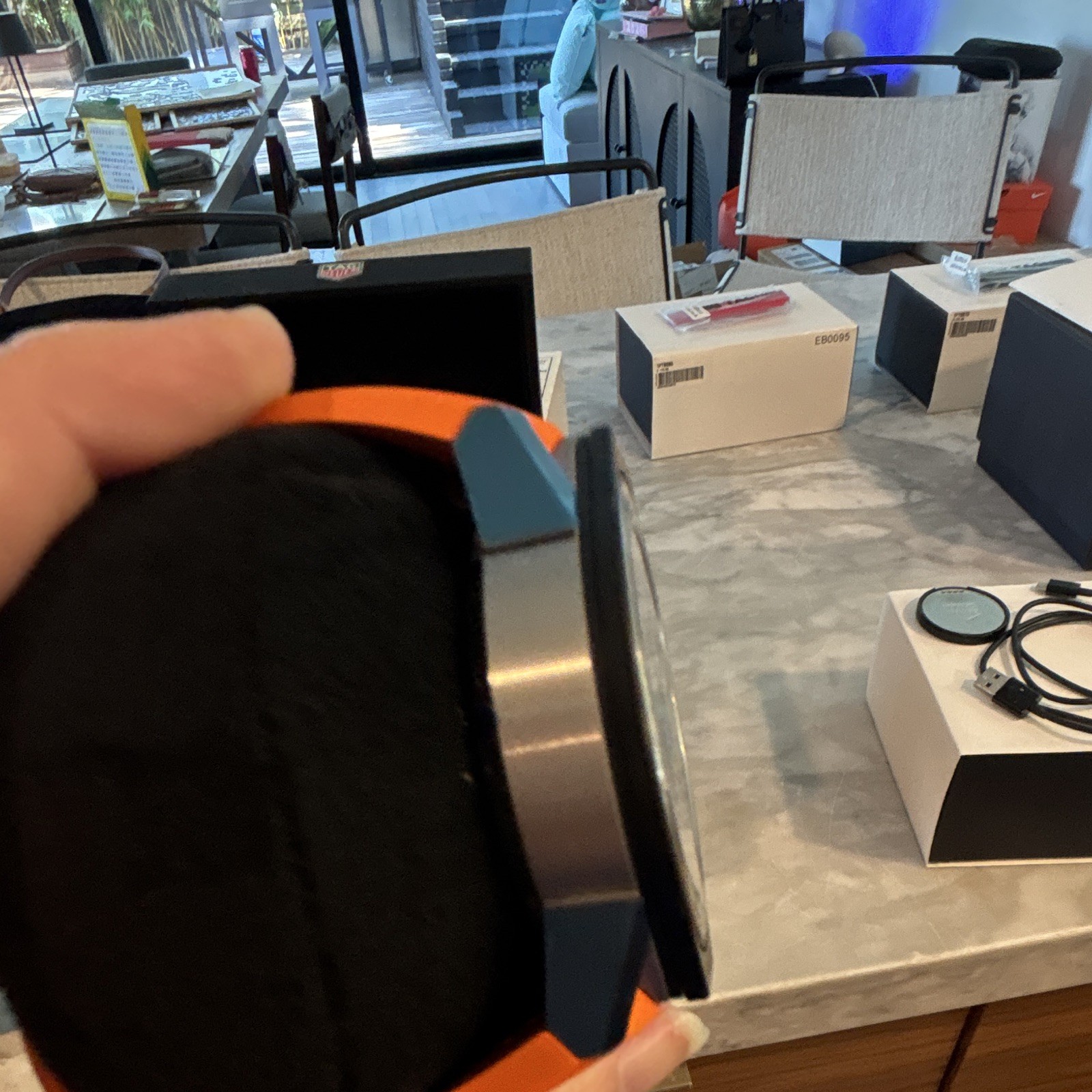 TAG Heuer Connected 45mm GPS Wear OS Smartwatch Orange Silicone Band