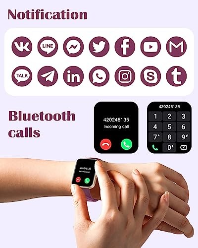 Smart Watches for Women Men (Answer/Make Calls) Compatible with Purple