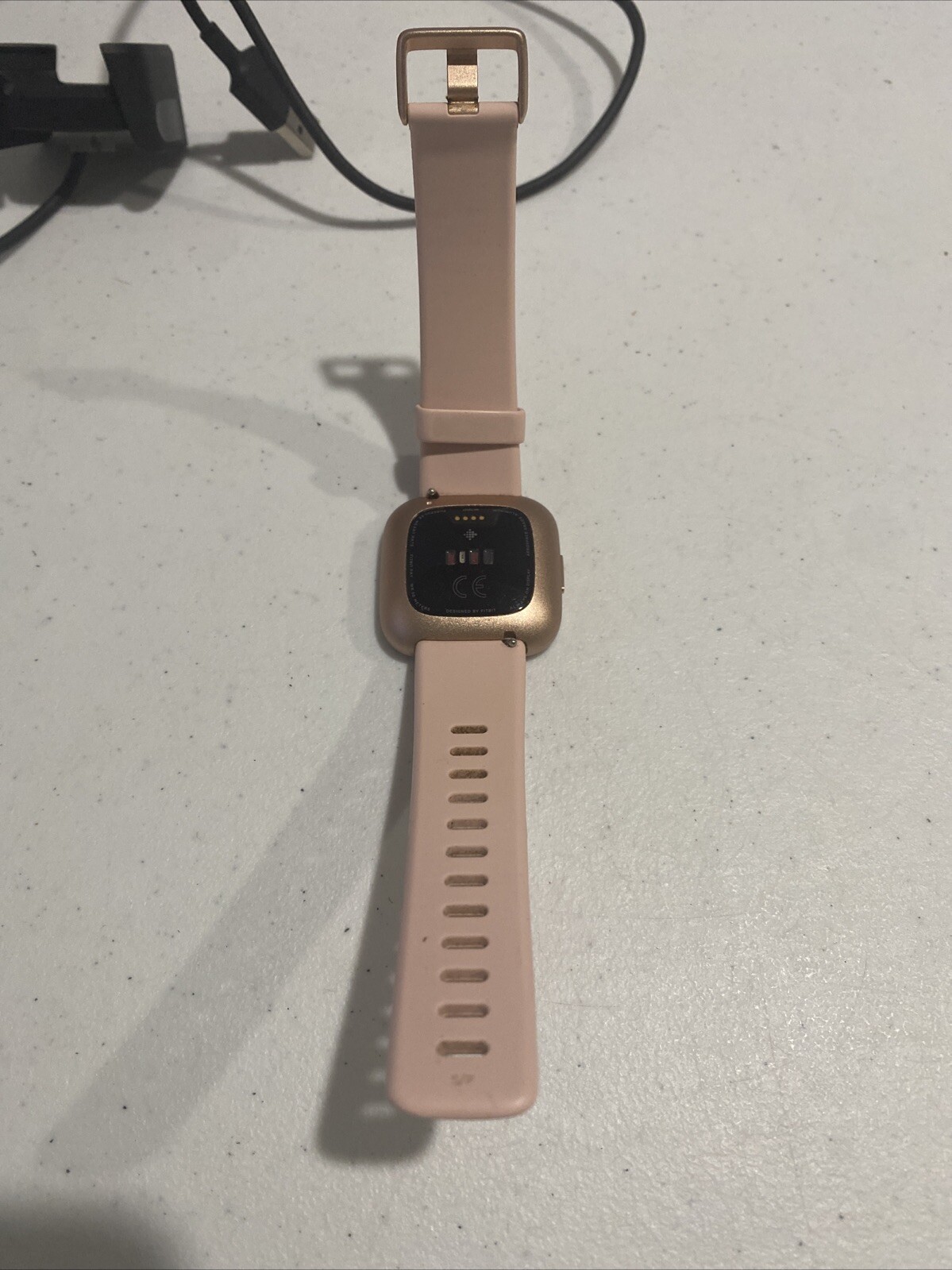Fitbit Versa 2 Health & Fitness Smart Watch Copper Rose Pink Band FB507