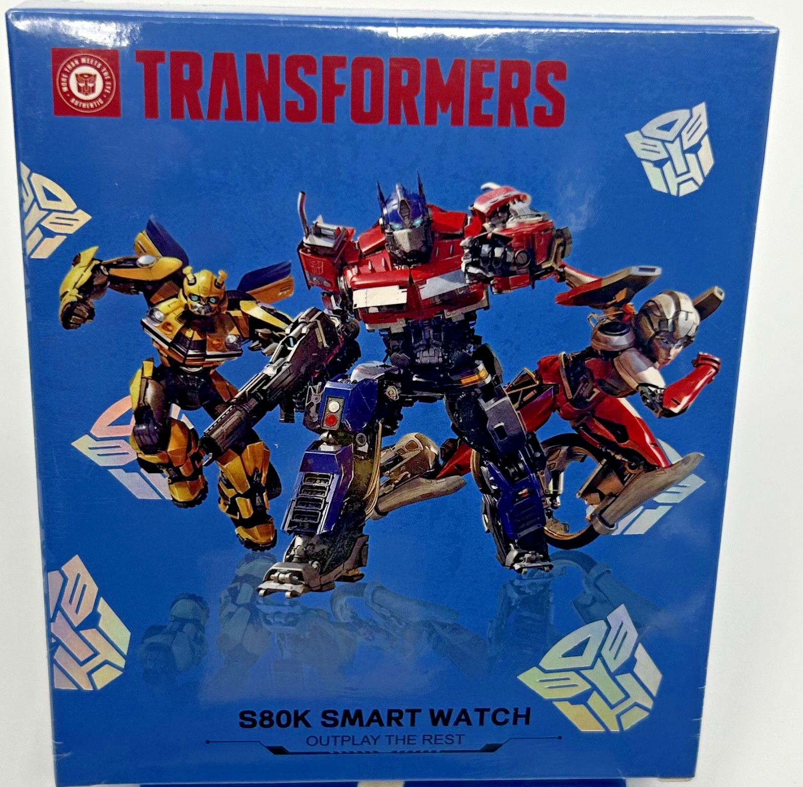 Transformers S80K Kid Smartwatch Fitness Tracker Square HD Touch Screen Blue NIB