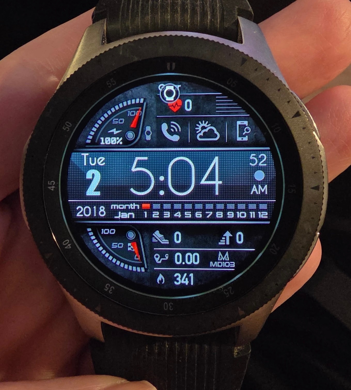 Samsung Galaxy Watch SM-R800 46mm Bluetooth Smartwatch Silver Black WIFI