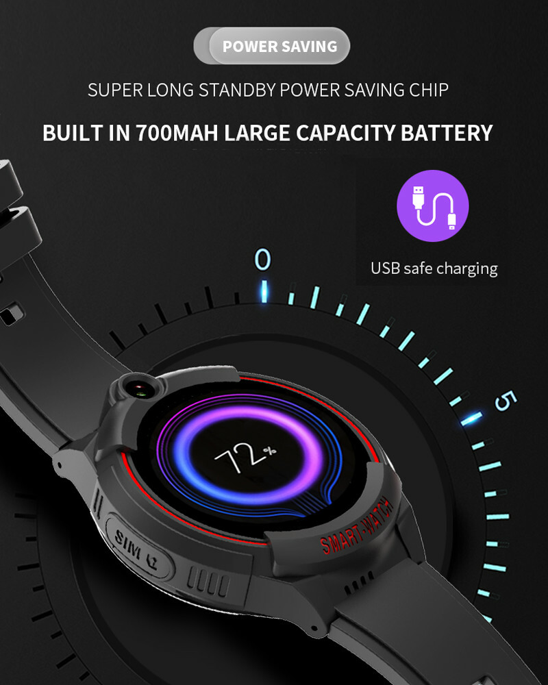 Kids Smart Watch 4G SOS Call Phone Watch with Camera for Boys Girls Wristwatch