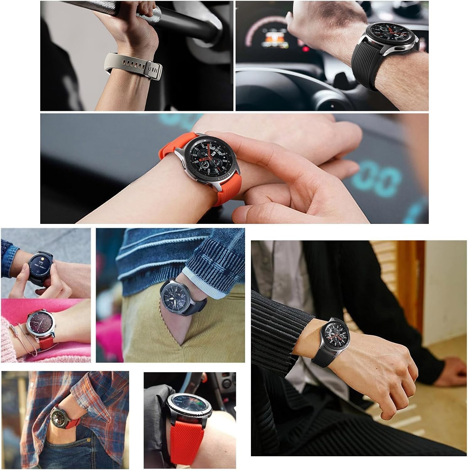 22MM Strap Compatible with Samsung Galaxy Watch 3 45mm/Gear S3 Classic