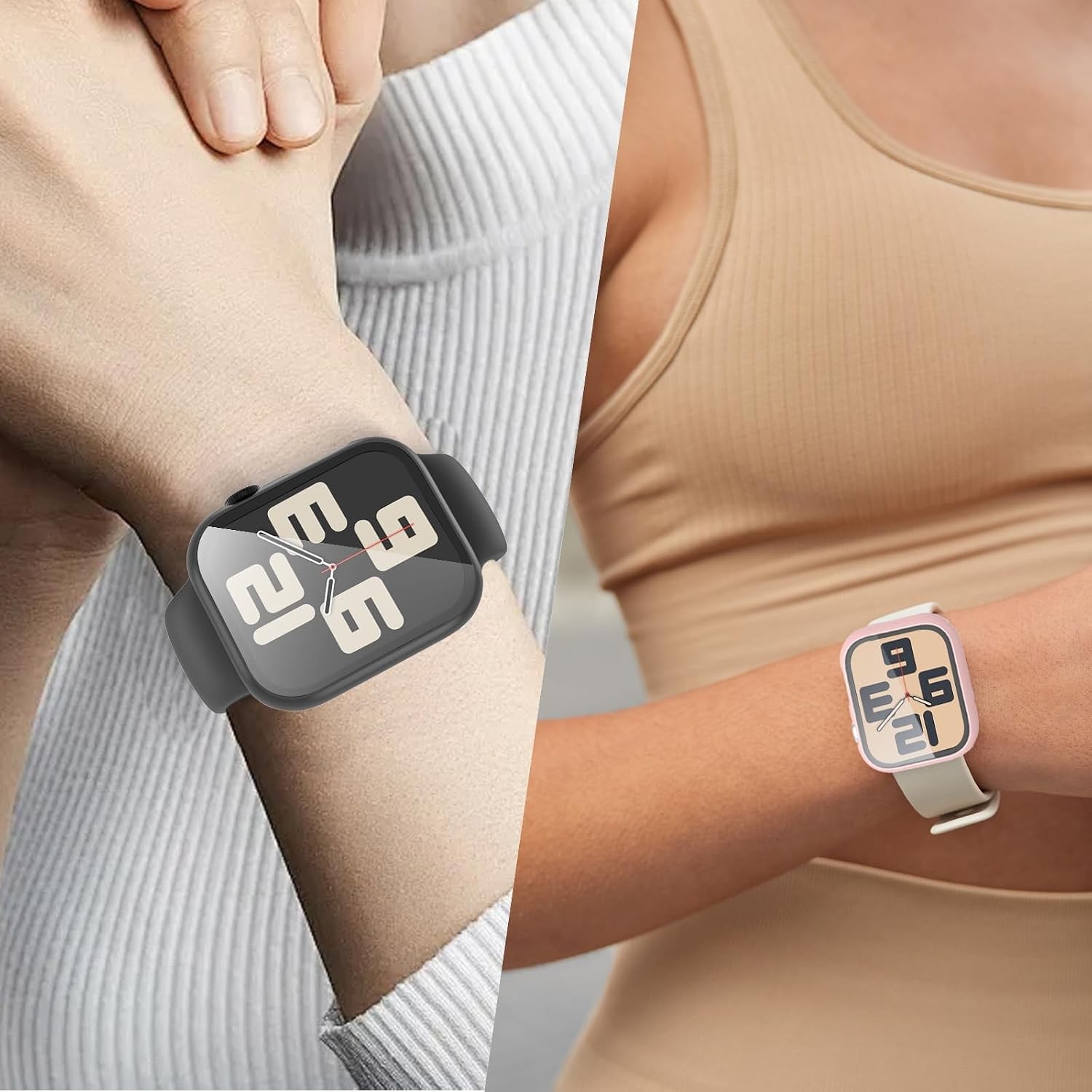 Ultra-Thin 2 Pack Case with Tempered Glass Screen Protector for Apple Watch 42mm