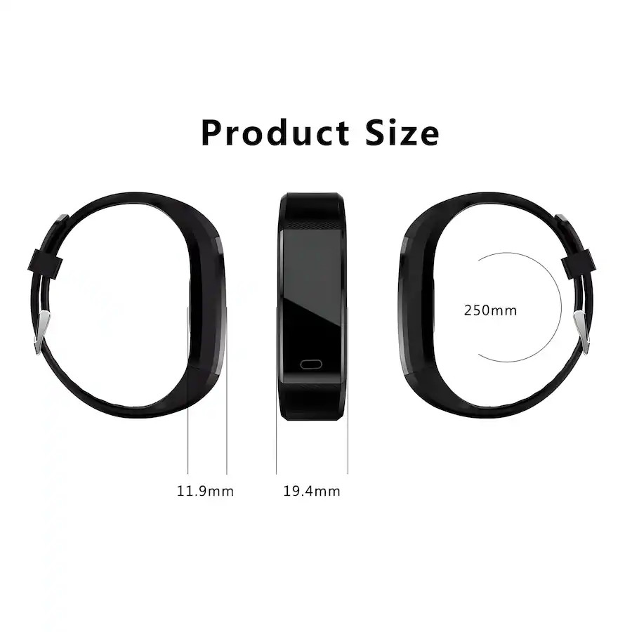 Sports Fitness Tracker Watch Heart Rate Blood Pedometer Tracker BP Monitor