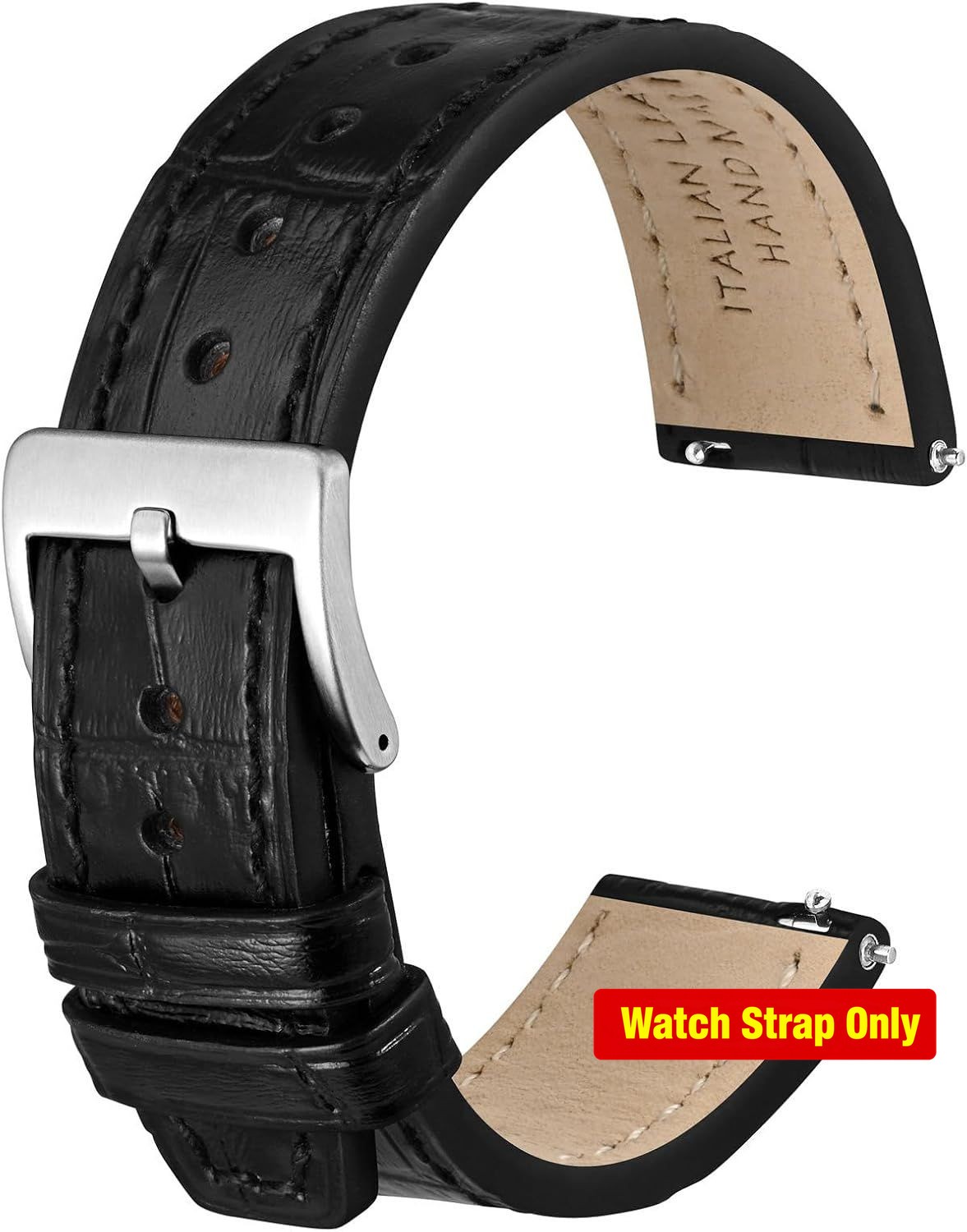 Strap Only For Men Women 18mm 20mm 22mm 24mm Italian Alligator Grain Leather