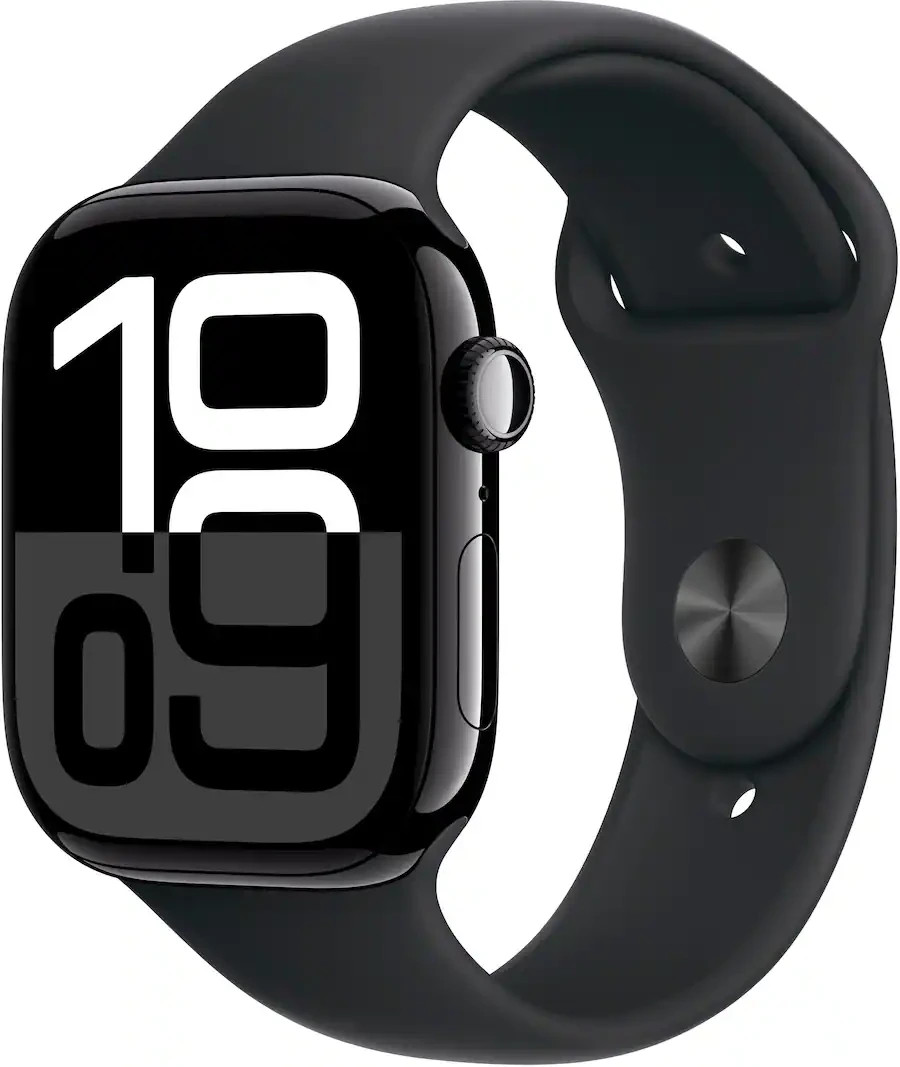 New Apple Watch Series 10 46mm (GPS + Cell) Jet Black w/ Black Sport Band (M/L)