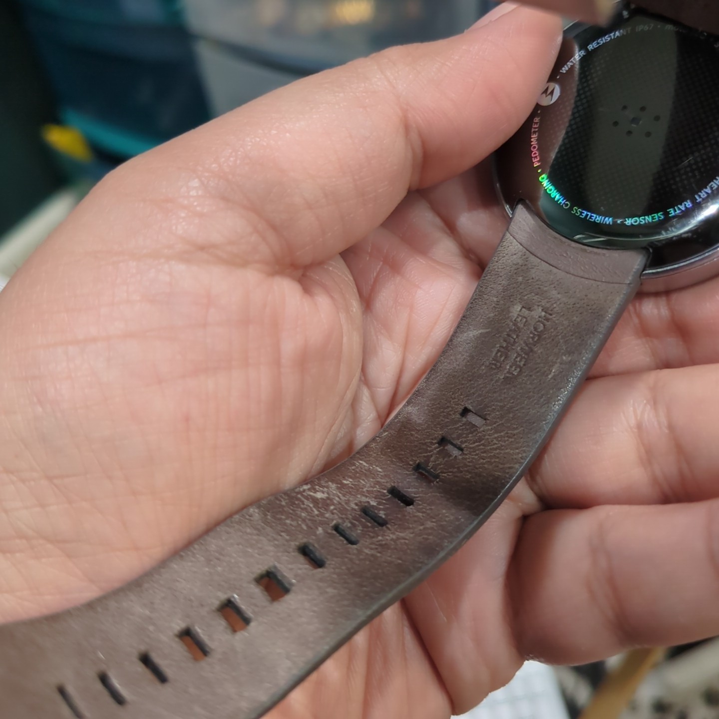 MOTOROLA MOTO 360 WR IP67 Heart Rate Pedometer Smart Watch Silver – Untested