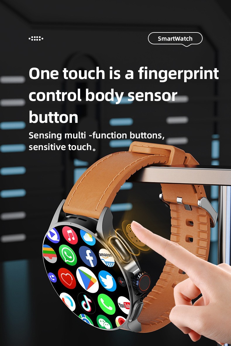 5G Smart Watch with Rotating Camera 1.95″AMOLED Screen,Android 9.0 Dual System