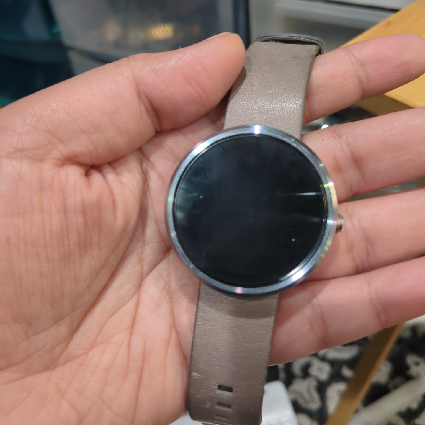 MOTOROLA MOTO 360 WR IP67 Heart Rate Pedometer Smart Watch Silver – Untested