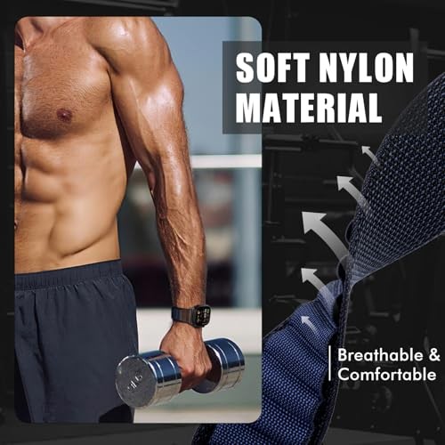 Soft Nylon Sport Band Compatible with Apple Watch Ultra 49mm 45mm Men Women