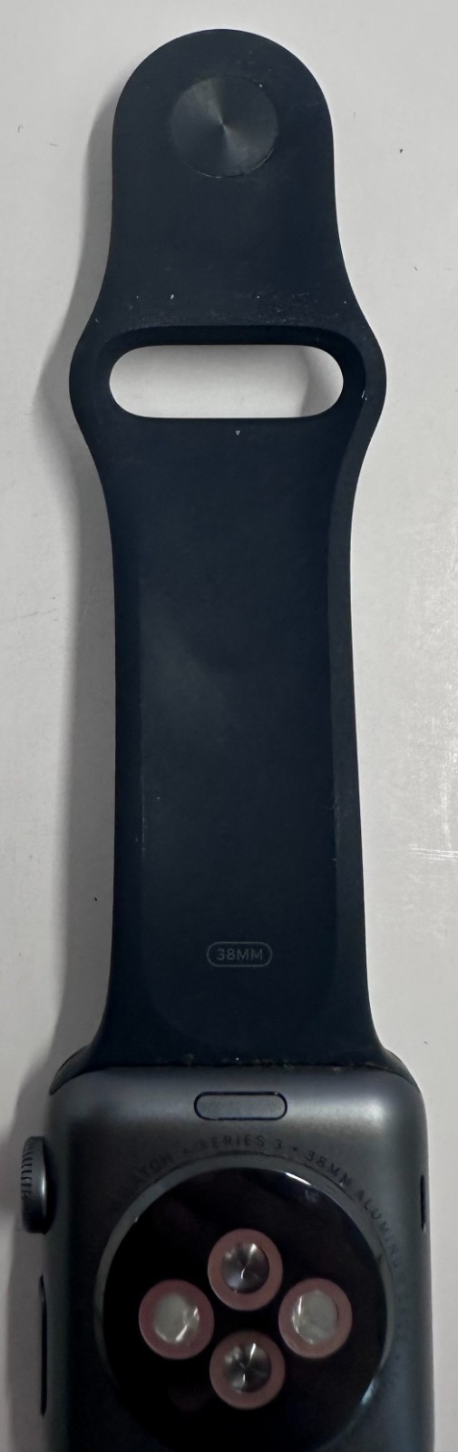 Apple Watch Series 3 38mm Space Gray Aluminum Case Black Sport Band Cellular