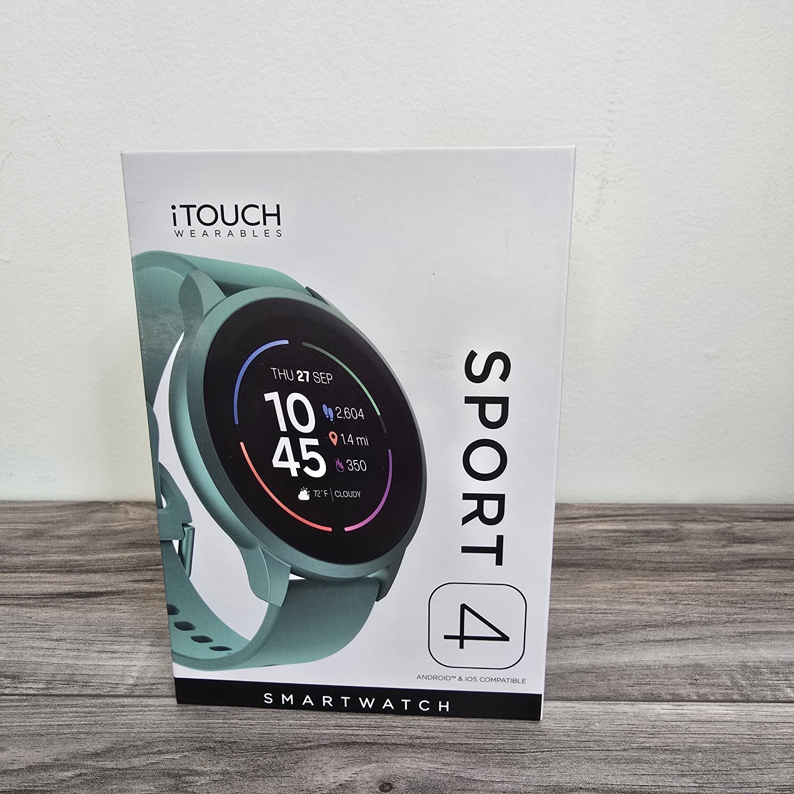 Itouch Sport 4 Unisex Adult Black Smart Watch TP4R01 Fitness Tracker