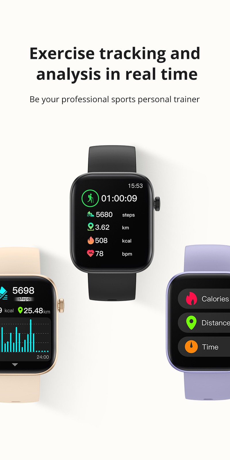 COLMI P71 Smart Watch, Sports Pedometer, IP67 Waterproof, Full-Screen calling yn