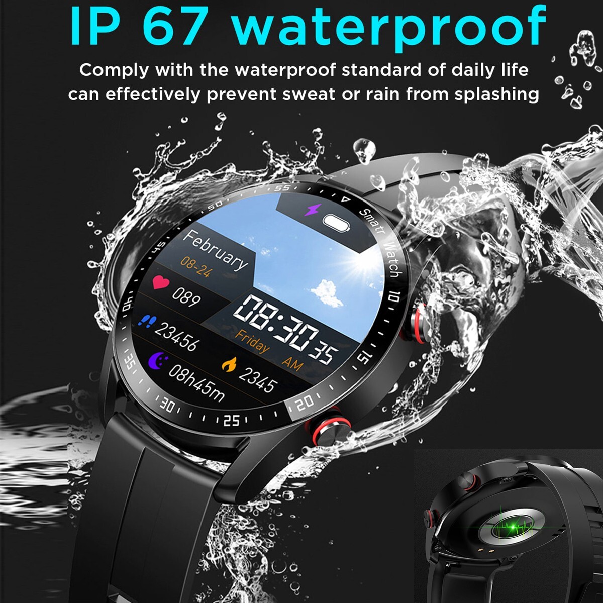 Smart Watch For Men/Women Waterproof Sports Watch Bluetooth Call iPhone Samsung