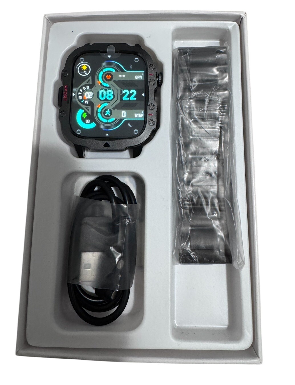 Smartwatch Fitness Tracker Sport Answer/Make Call Pedometer 1.96 IPS Display
