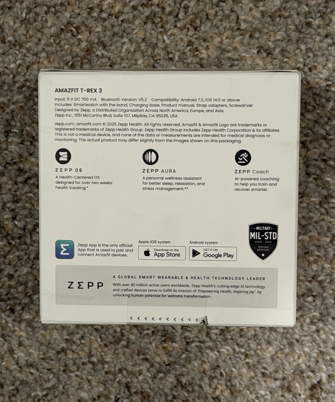 Amazfit T-Rex 3 – 48.5mm Fitness Smart Watch w/ Voice Control (Onyx) BRAND NEW