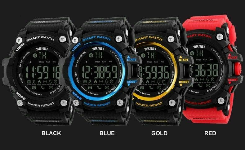 Bluetooth Waterproof Sport Smart Watch Phone Mate For Android IOS iPhone Samsung