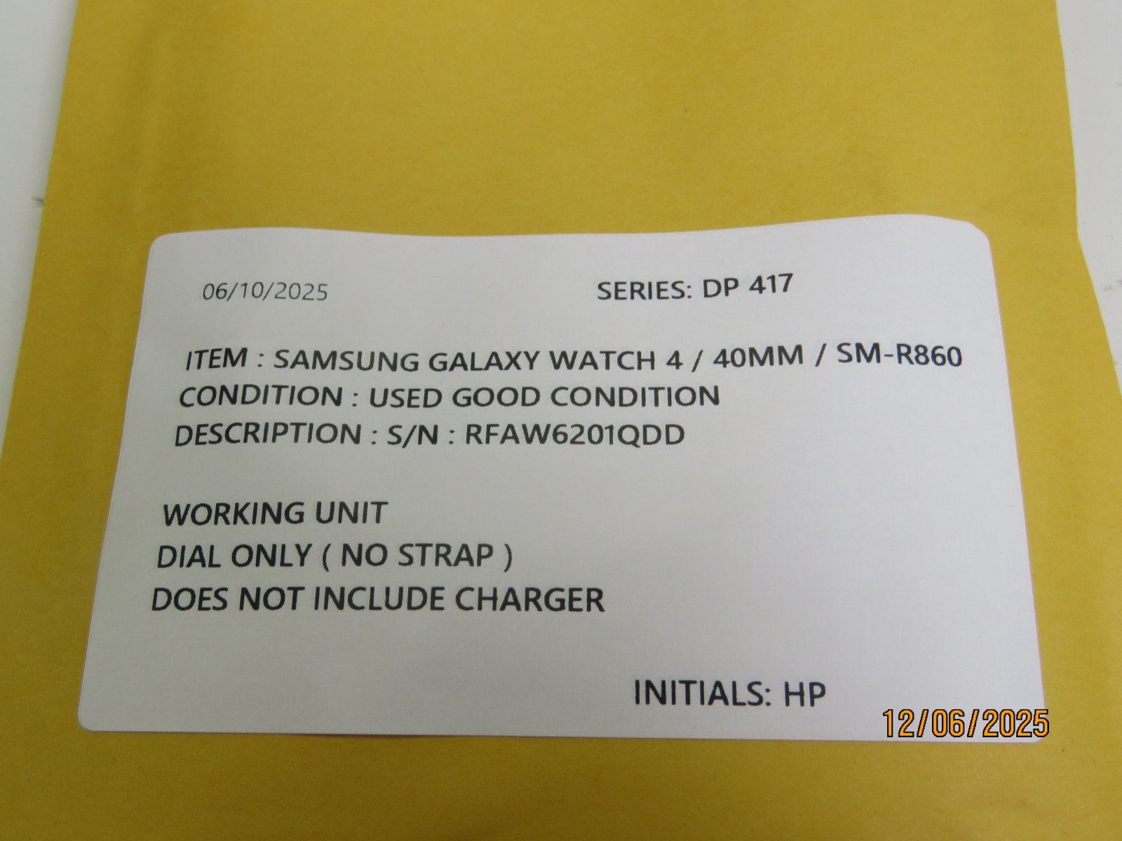 Samsung Galaxy Watch4 40mm Black Case (SM-R860) [DP417]
