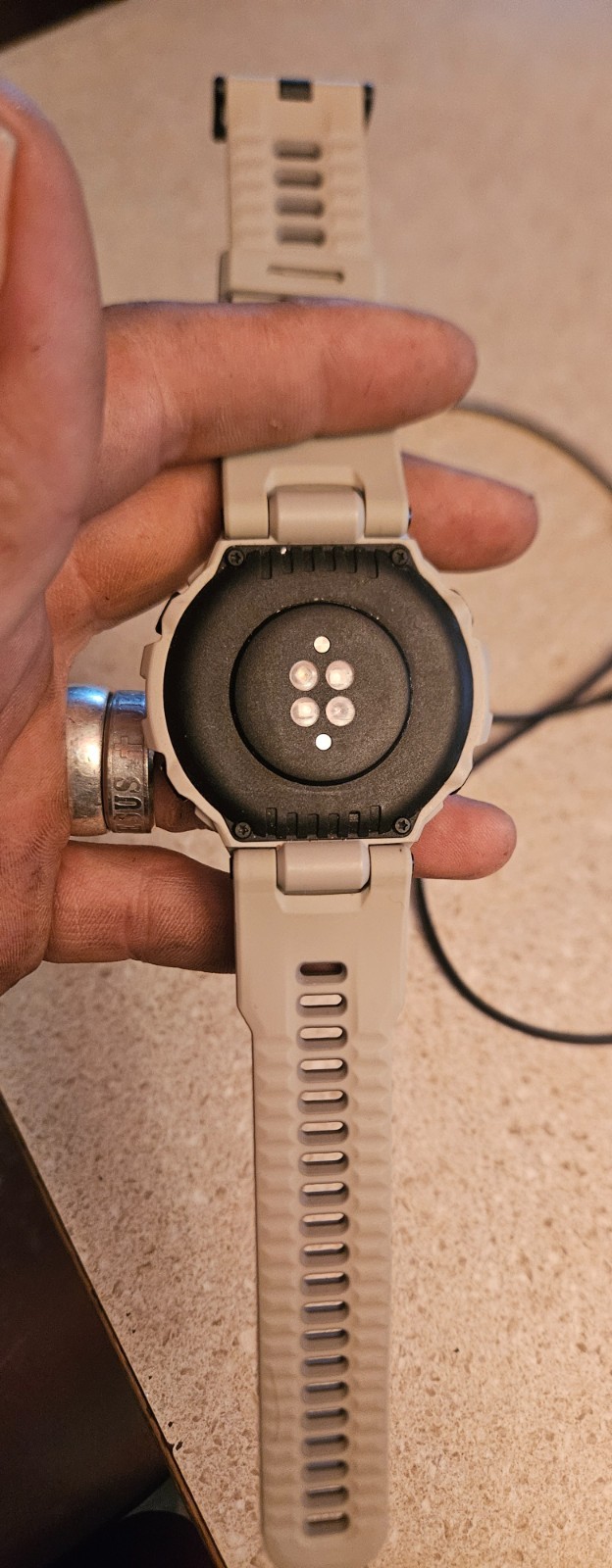 Amazfit T-Rex Pro 47mm Black Case Gray Silicone Band – A2013
