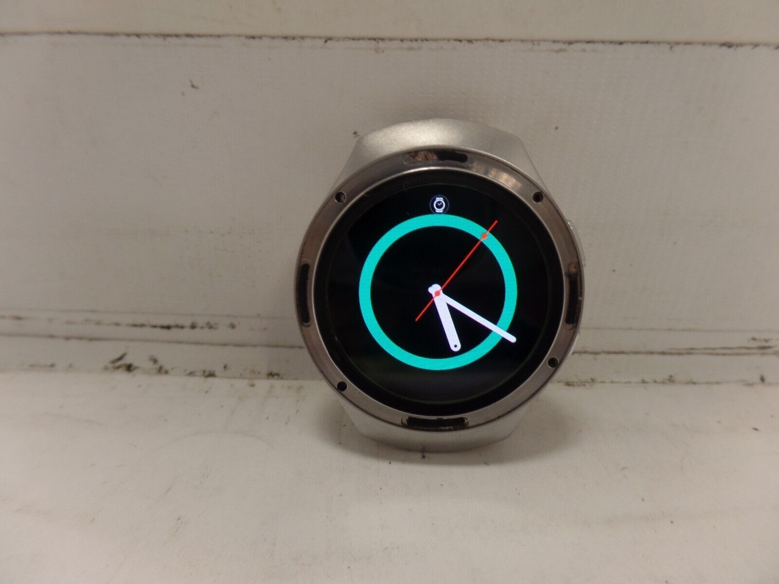 Samsung Gear S2 SM-R730V Verizon Smartwatch 44mm Silver/White AS-IS READ
