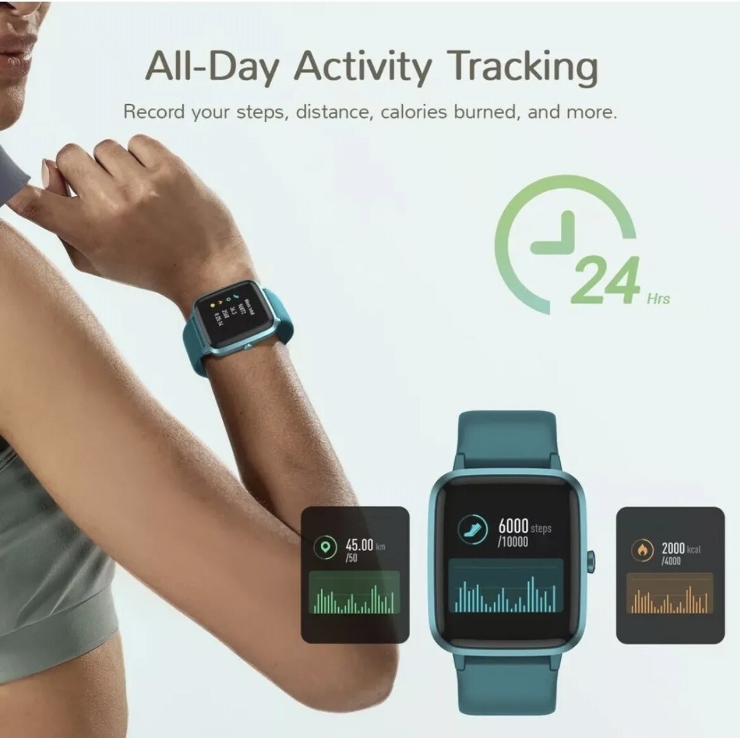 Letsfit Smart Watch ID205L Fitness w/Heart Rate Monitor PINK