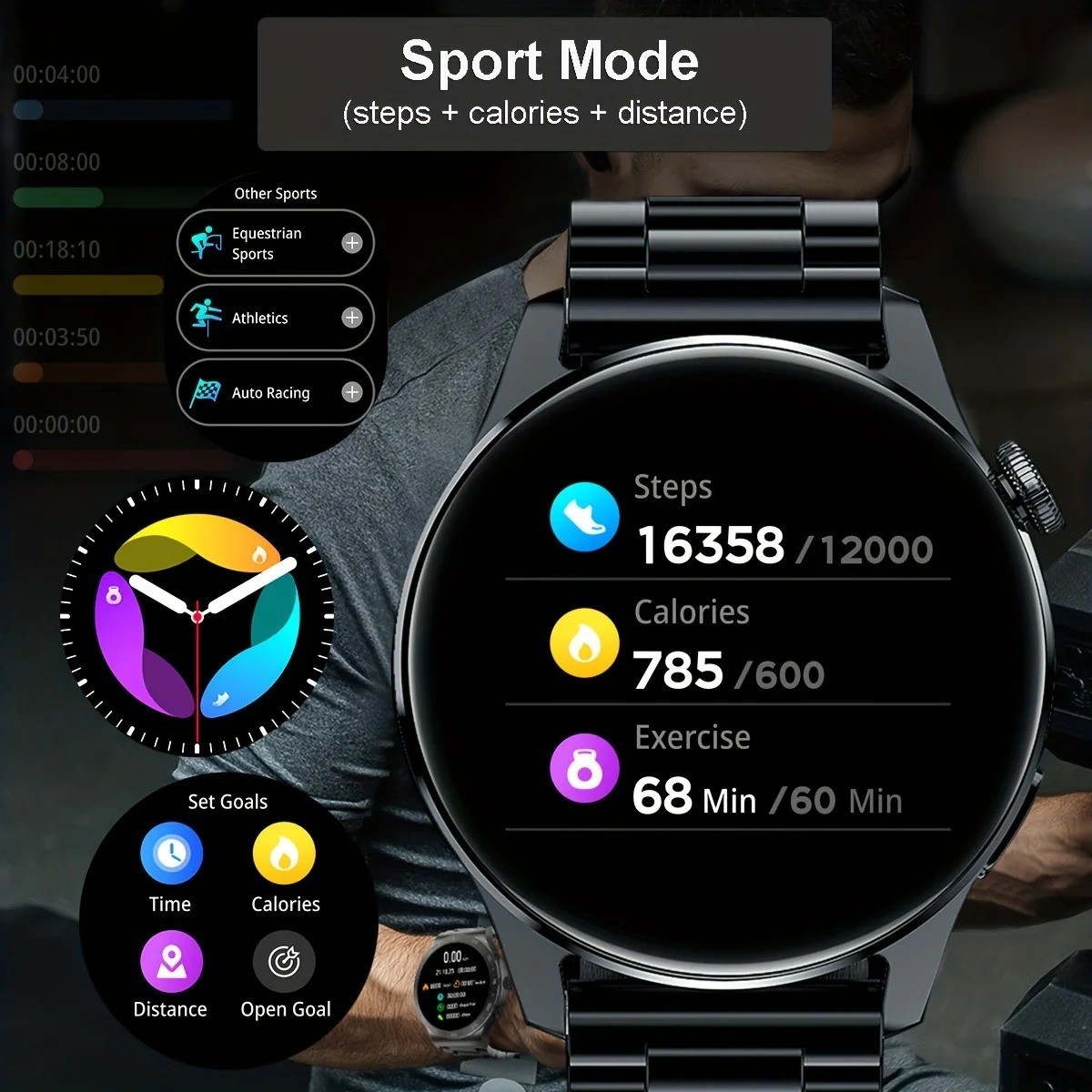 🔥Military Smart Watch for Men(Call Receive/Dial)Rugged Tactical Fitness Tracker