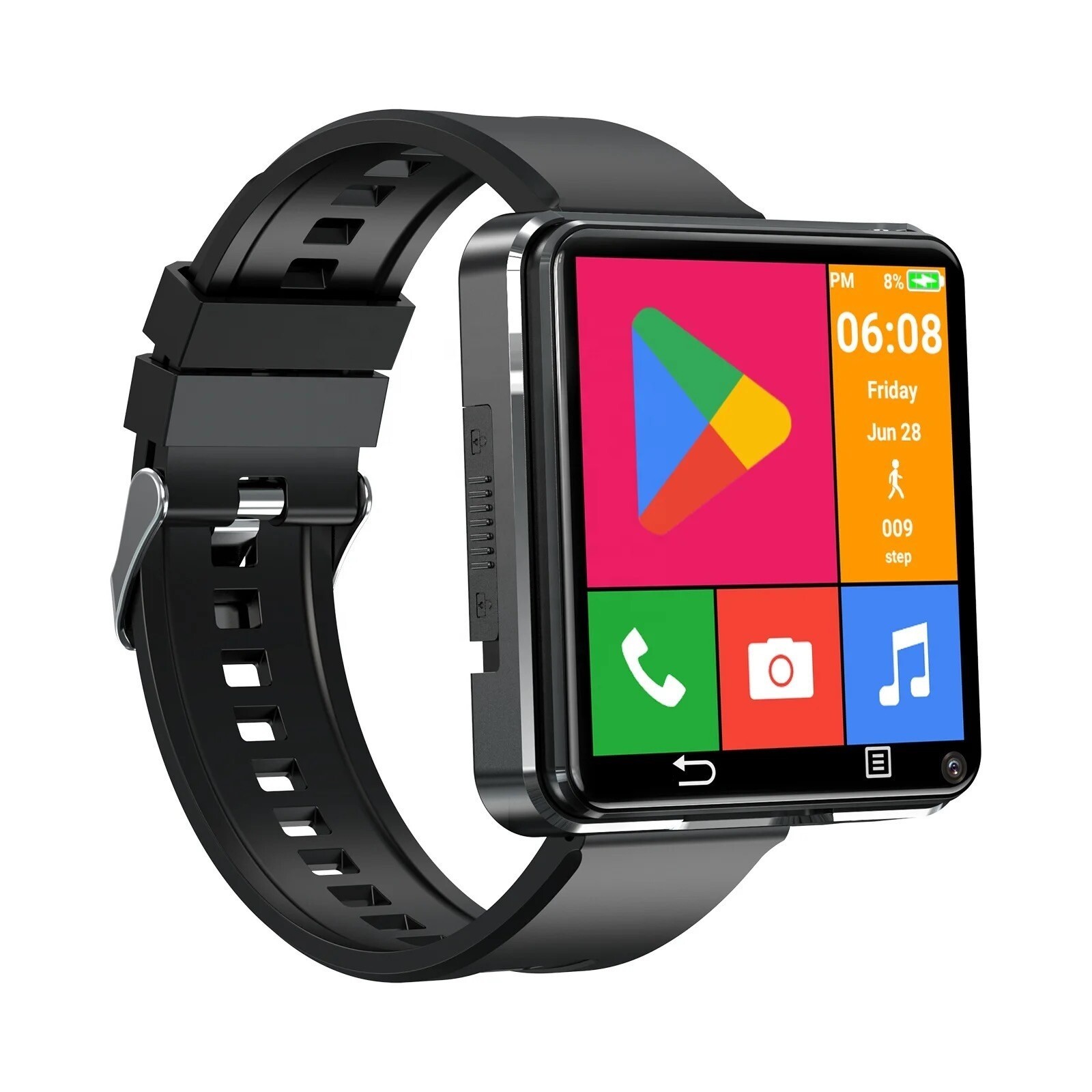 2.64″ Large Screen 4G Smart Watch Pad Android 11 WiFi 5MP Camera Wristwatch