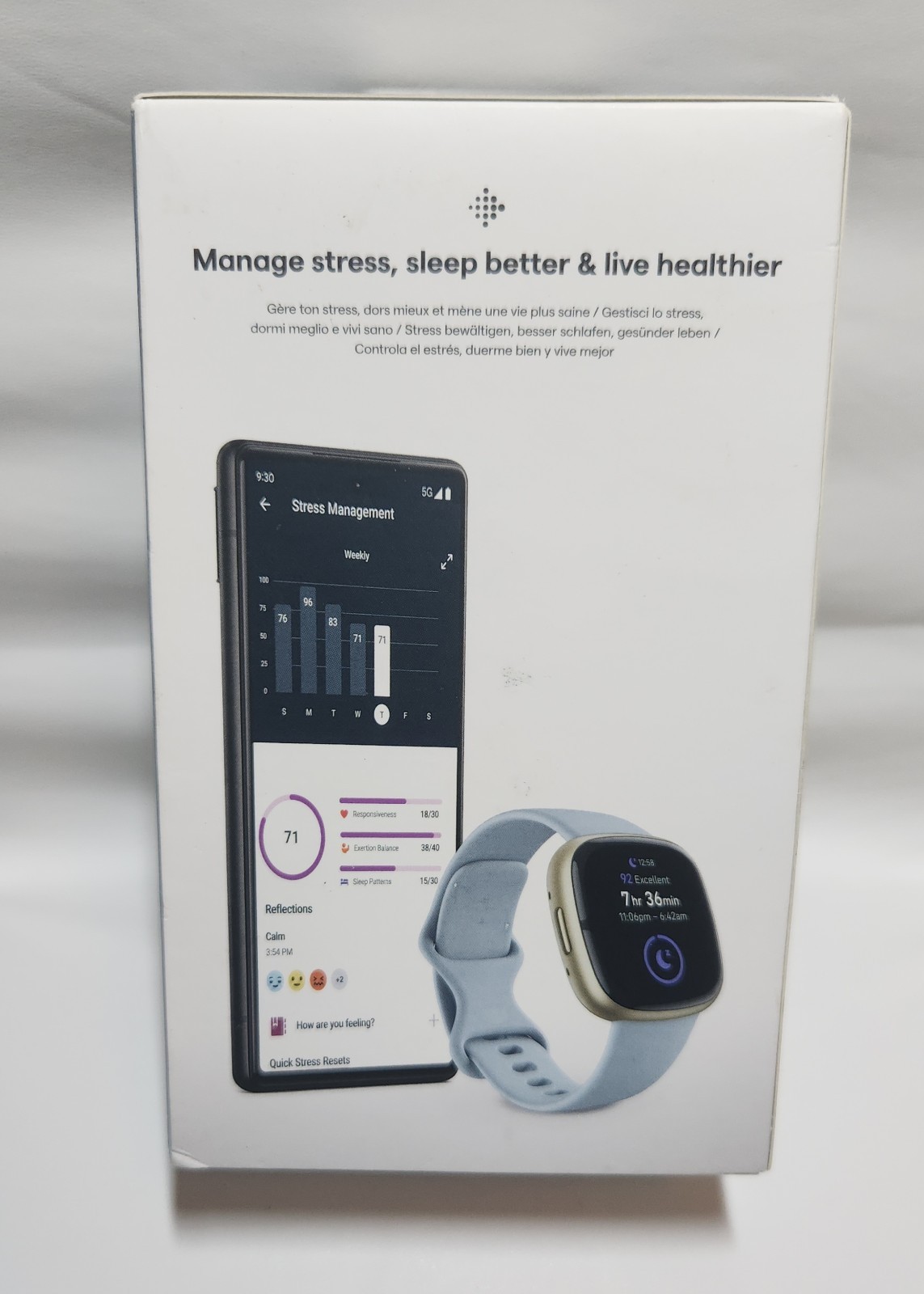 Fitbit Sense 2 Advanced Health and Fitness Smartwatch, Pale Gold, FB521GLBM-US