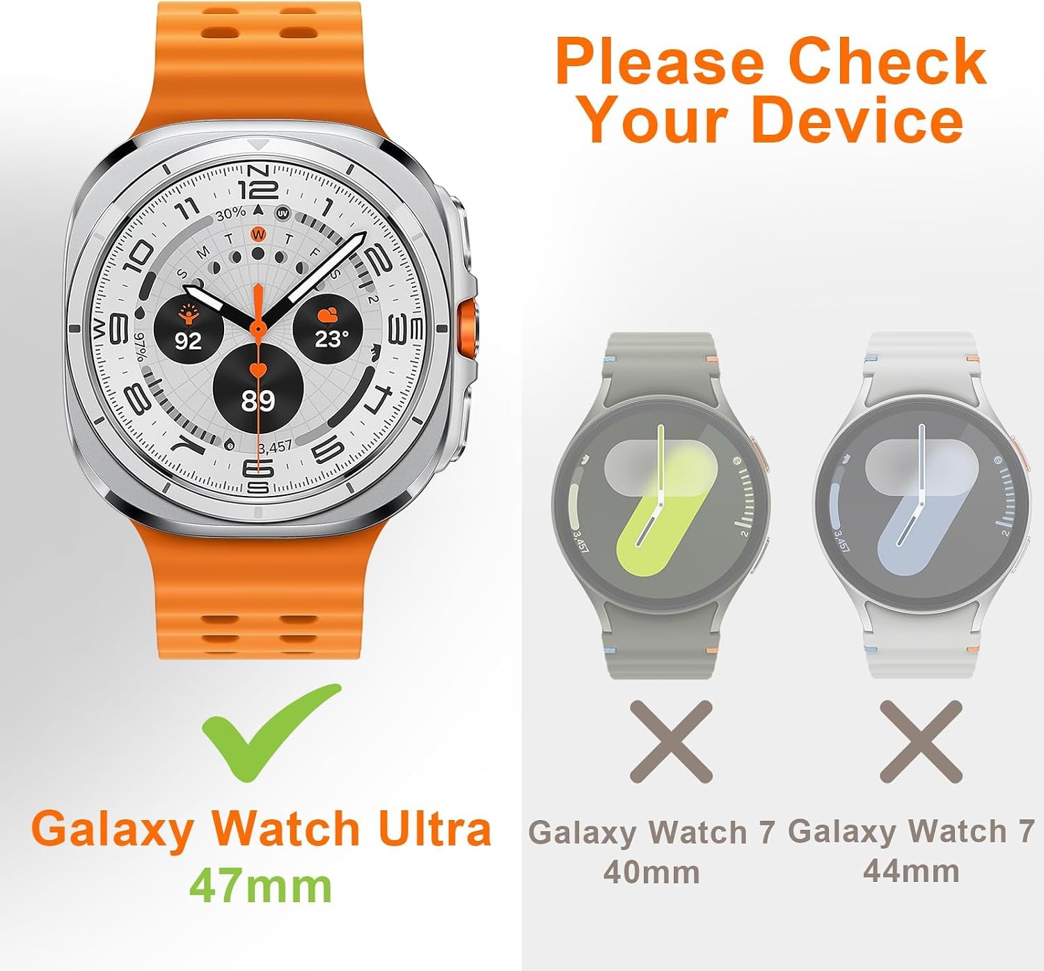 Metal Case For Samsung Galaxy Watch Ultra 47mm, Rugged Thin Hard Frame