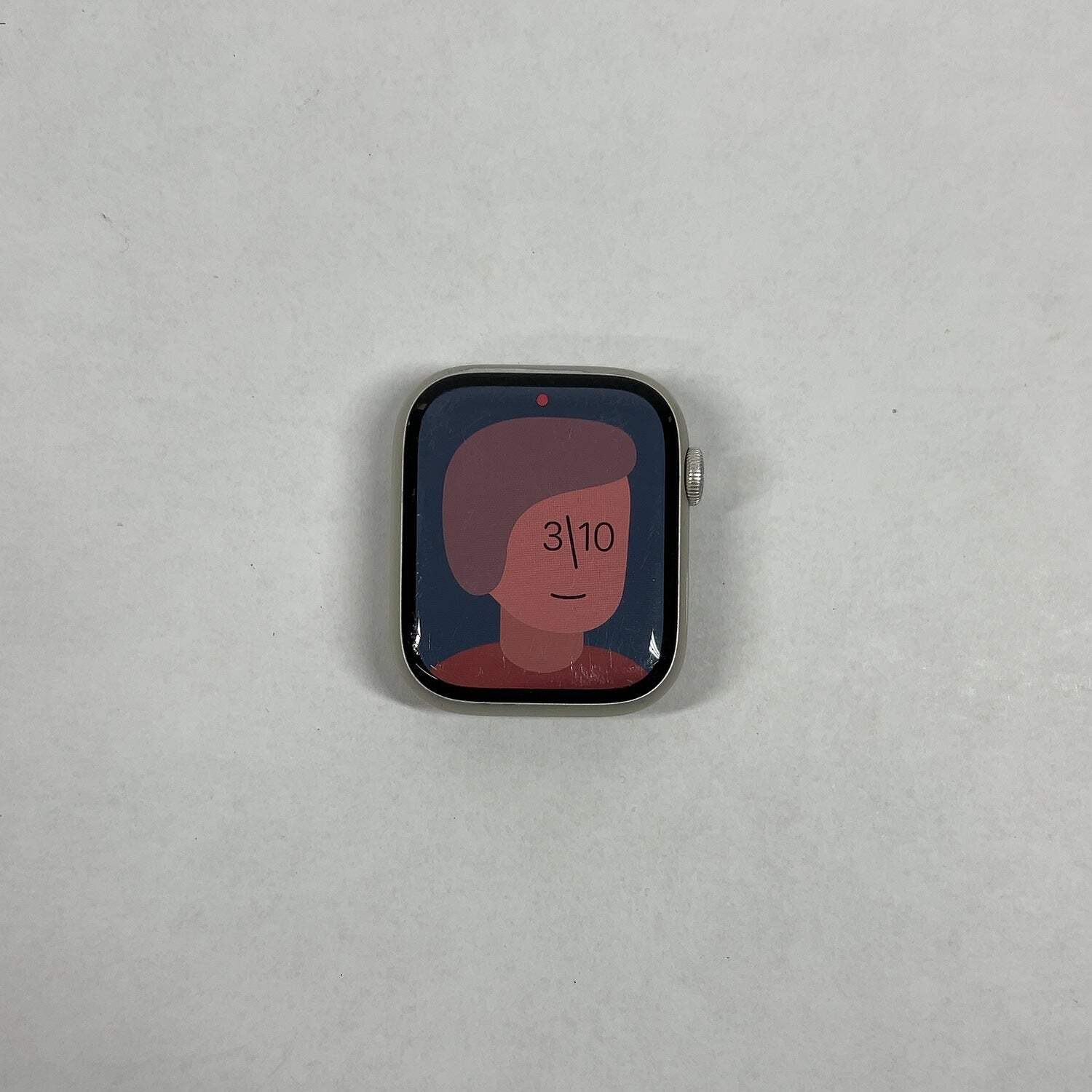 GPS Only Apple Watch Series 8 45MM Starlight Aluminum MNUQ3LL/A Face Only
