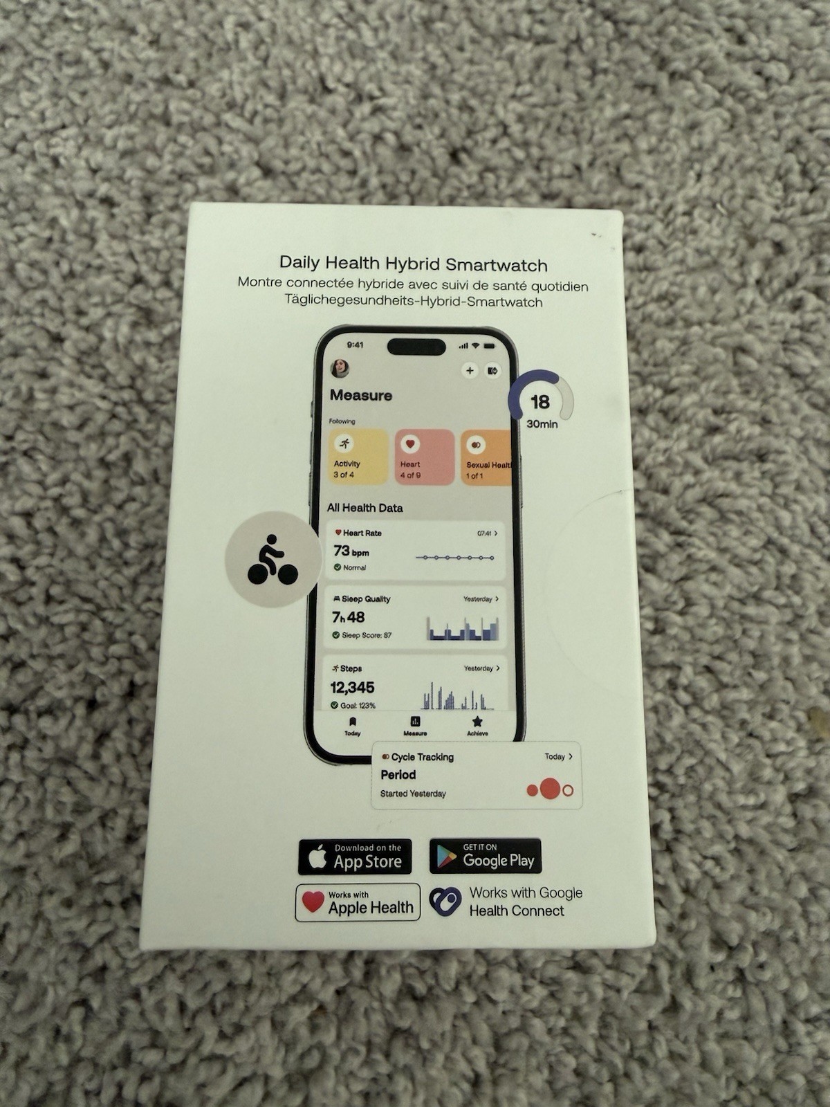 Withings ScanWatch Light – Sleep Monitor Smart Watch – Sand – 37mm