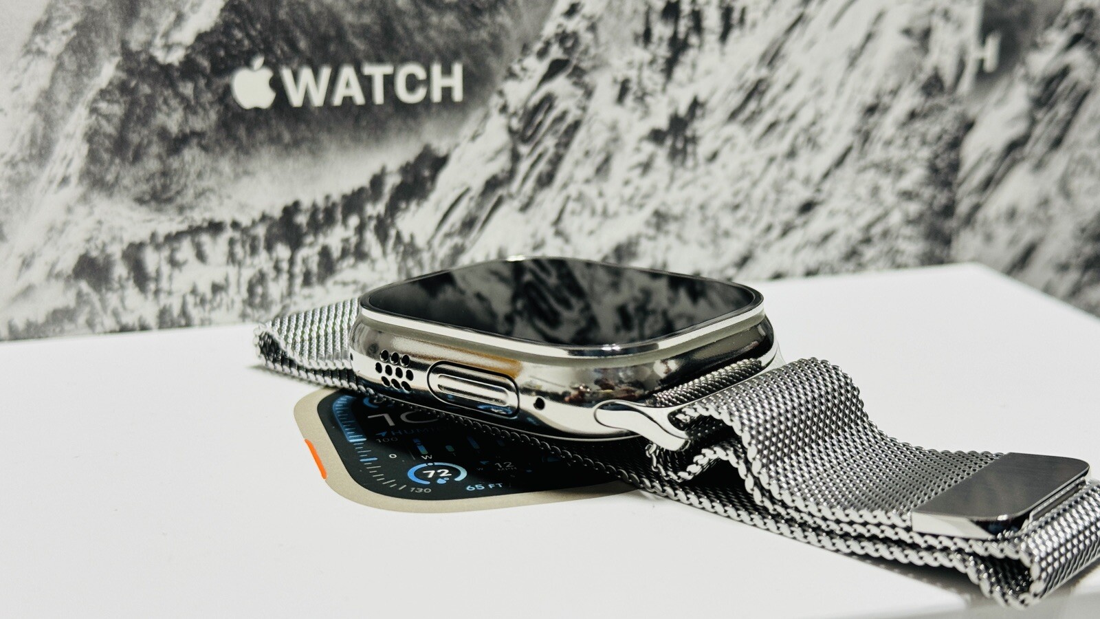 Apple Watch ULTRA 3 49mm CUSTOM Diamond Polished with Apple Milanese Loop