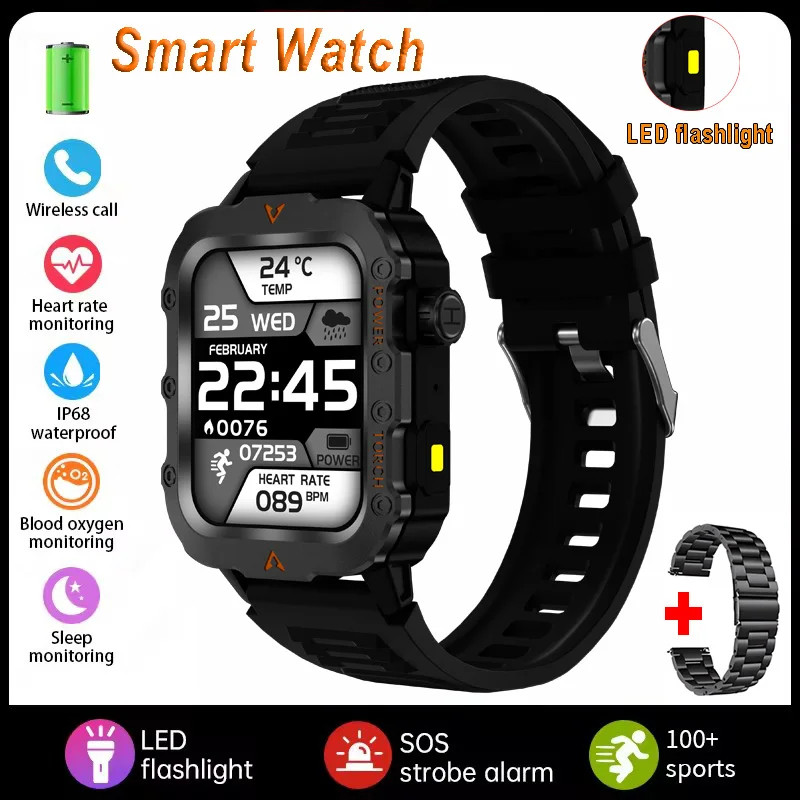 Men’s Smart Sports Watch with 1.71″ Screen, Blood Oxygen, Bluetooth, Multi-Sport