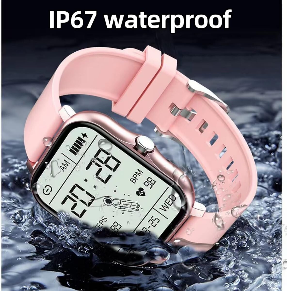 xgviegz smart watch for Women IOS and Android Fitness Tracker NEW PINK