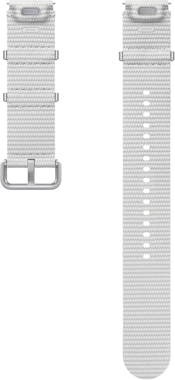 Medium/Large Nylon Band for Samsung Galaxy Watch 7, One Click Attachment, Silver