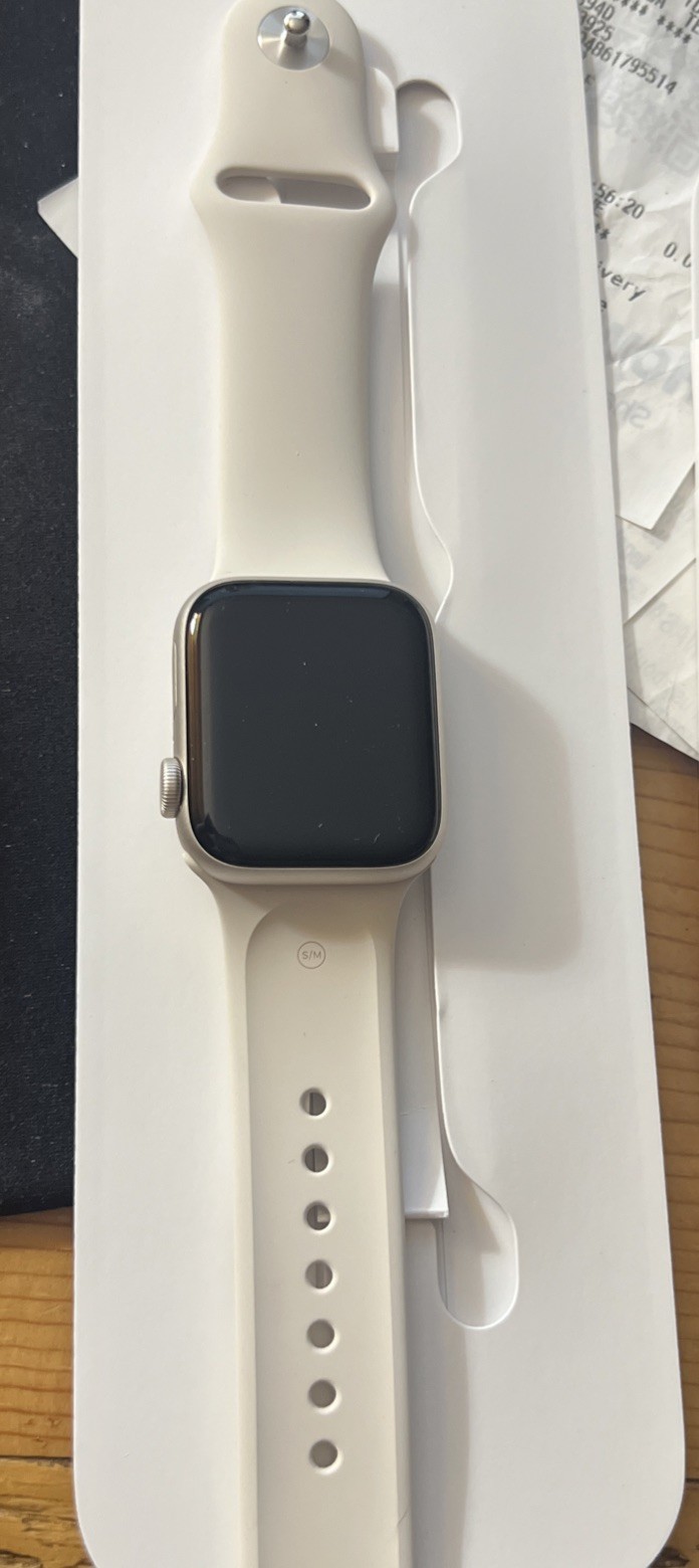 Apple Watch SE 3 40mm Starlight Aluminum Starlight Sport Band MEH34LW/A NIB