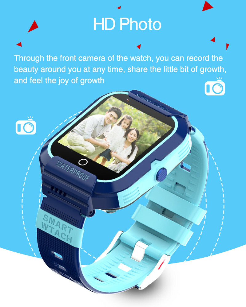 Kids Smartwatch Phone 4G SOS Anti-Lost Camera Video Calling for Boys Girls Gift