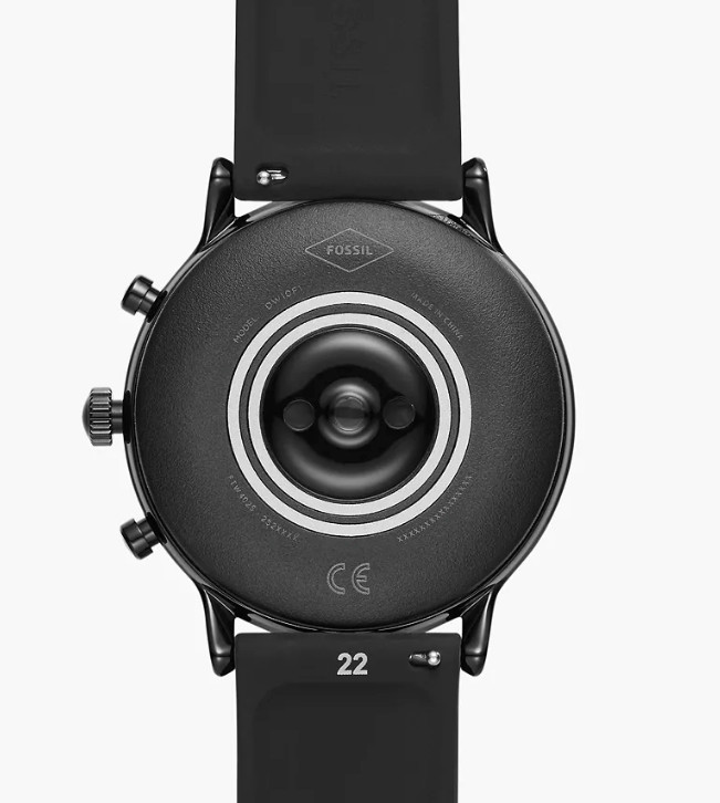 Fossil Gen 5 Smartwatch The Carlyle HR Black Silicone 44mm Free Fast Shipping
